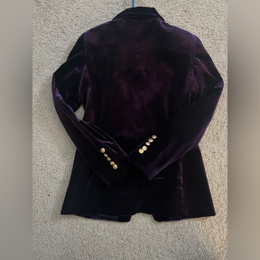 Purple velvet jacket